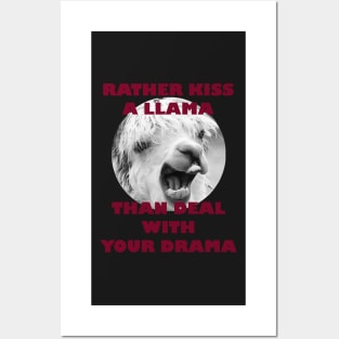 Rather Kiss a Llama than Deal with Your Drama Posters and Art